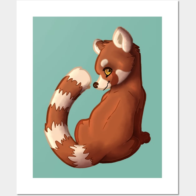 Red Panda: Over-the-Shoulder Wall Art by TehNessa